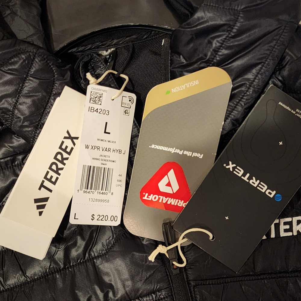 ADIDAS TERREX XPERIOR VARILITE HYBRID INSULATED FRONT LIGHT BREATHABLE JACKET - Picture 13 of 13